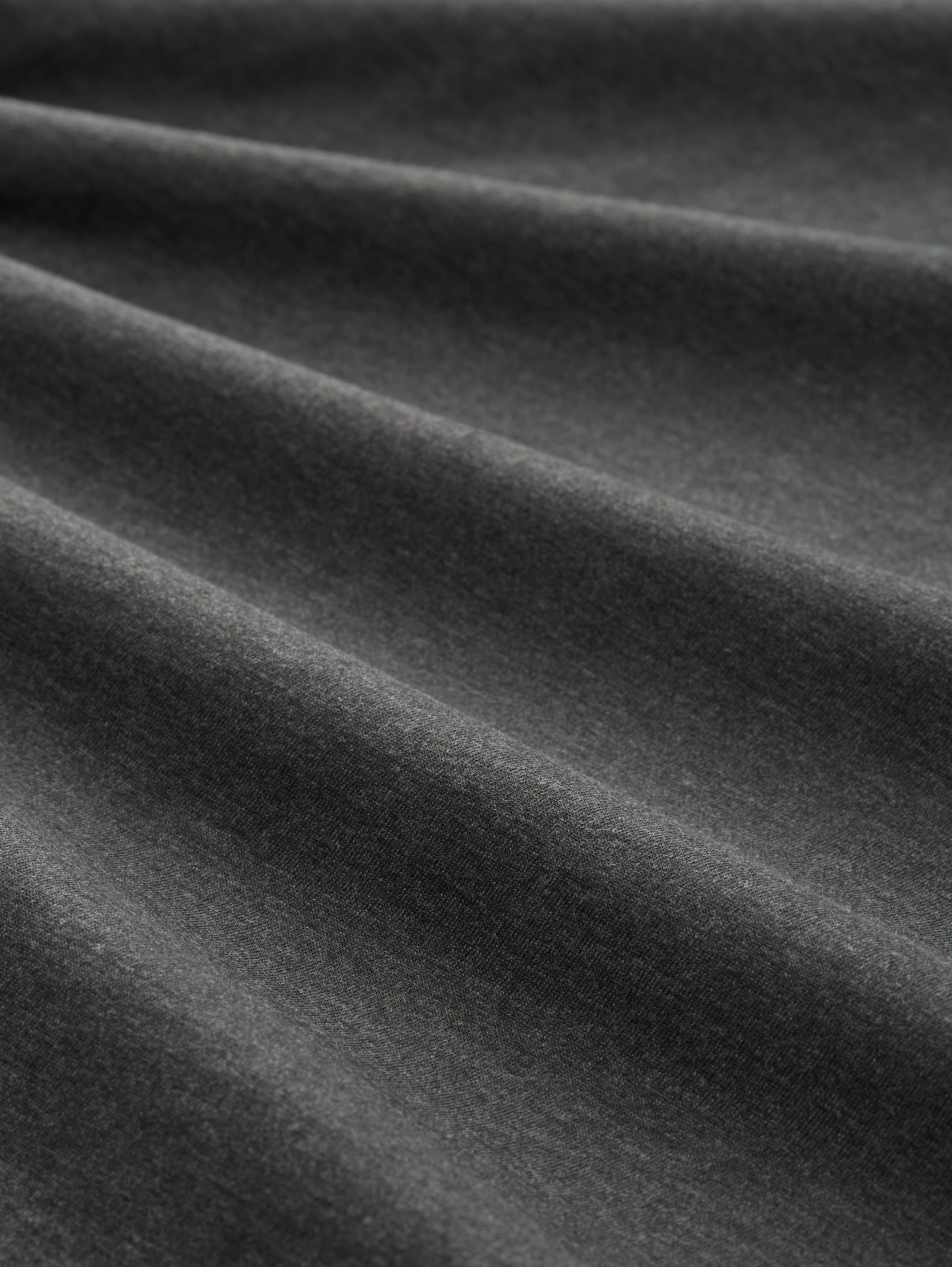 Basic T-shirt in een set van 2 - Dark Grey Melange - Materiaalweergave