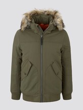 Selected, Bomber jacket with hood by Tom Tailor, green