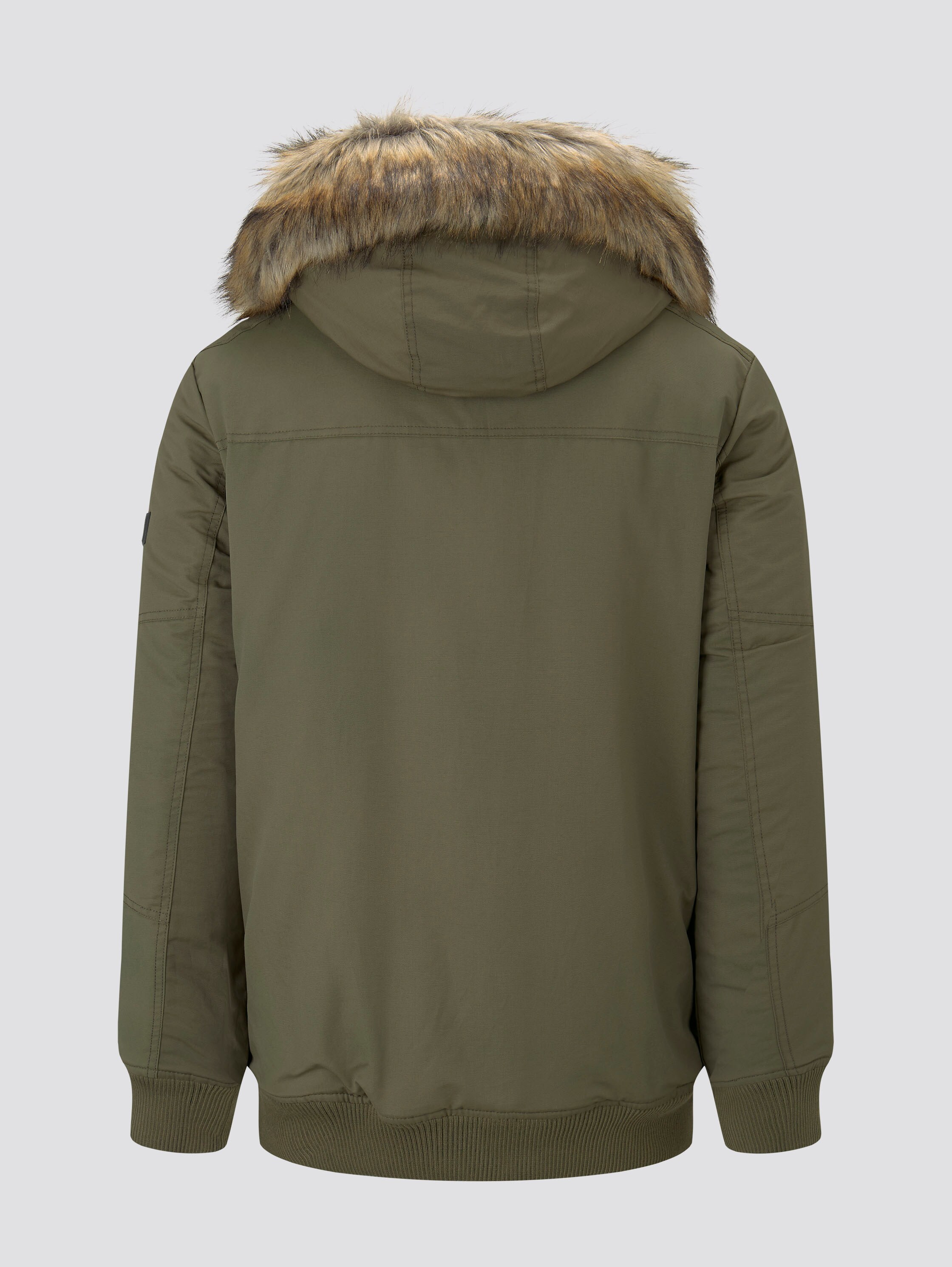 Bomber jacket with hood - Olive Night Green