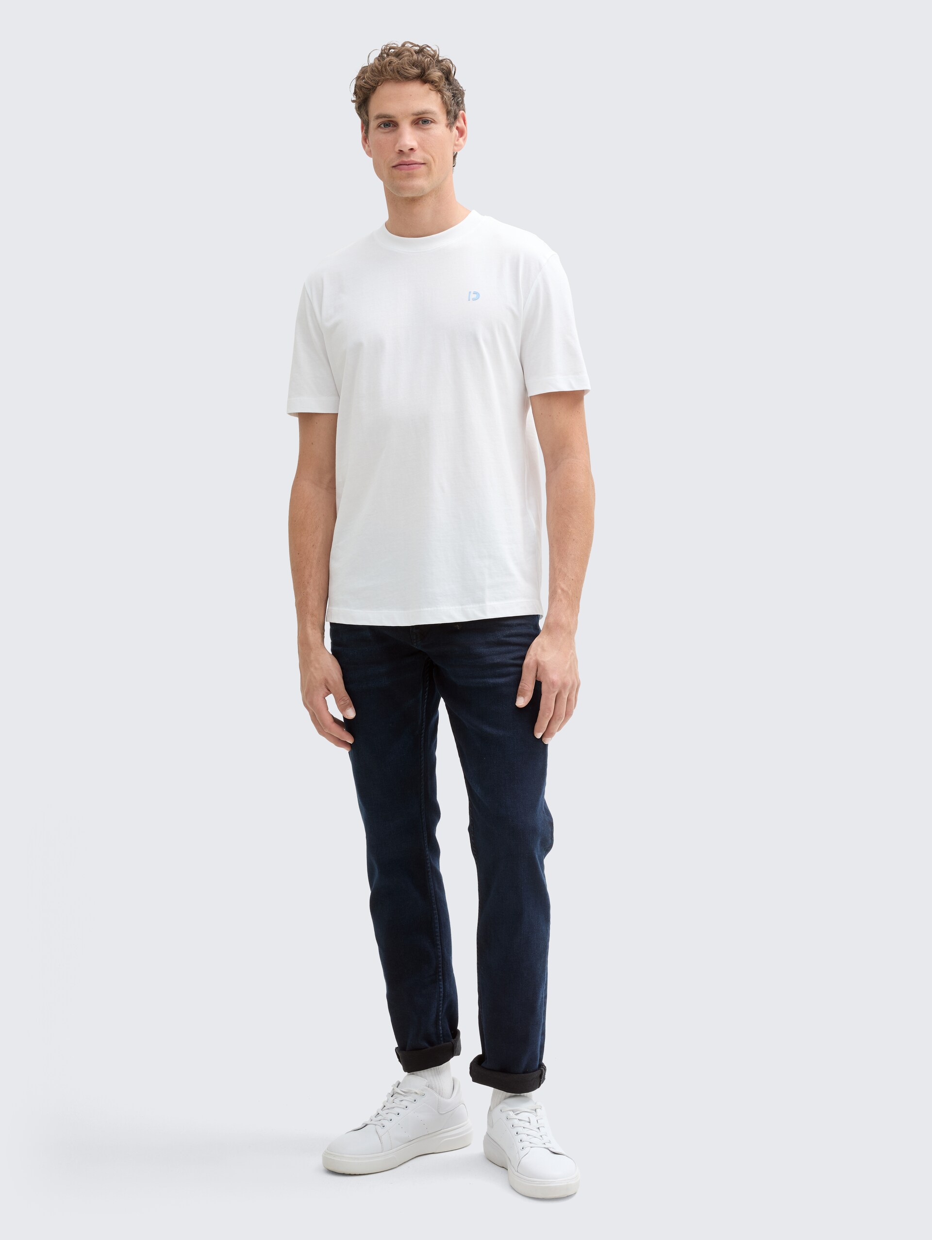 TTPIERS SLIM Jeans - blue black denim - Model-Vorderansicht