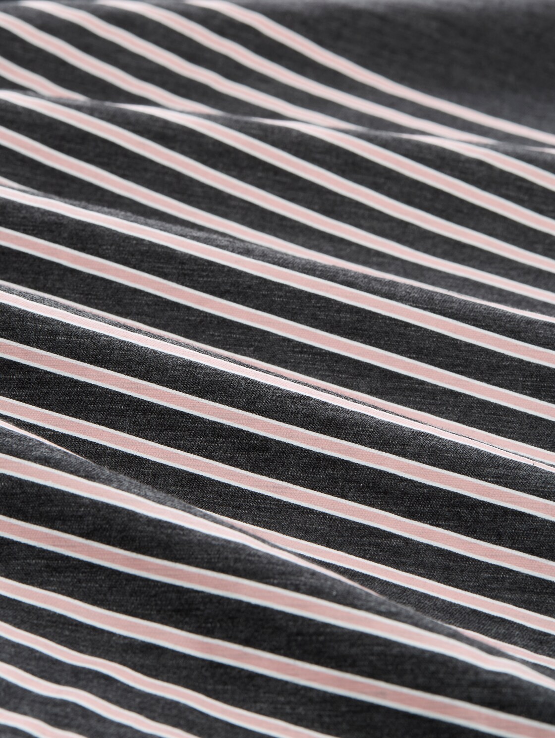 Gestreiftes T-Shirt - dark grey rose stripe - Material-Ansicht