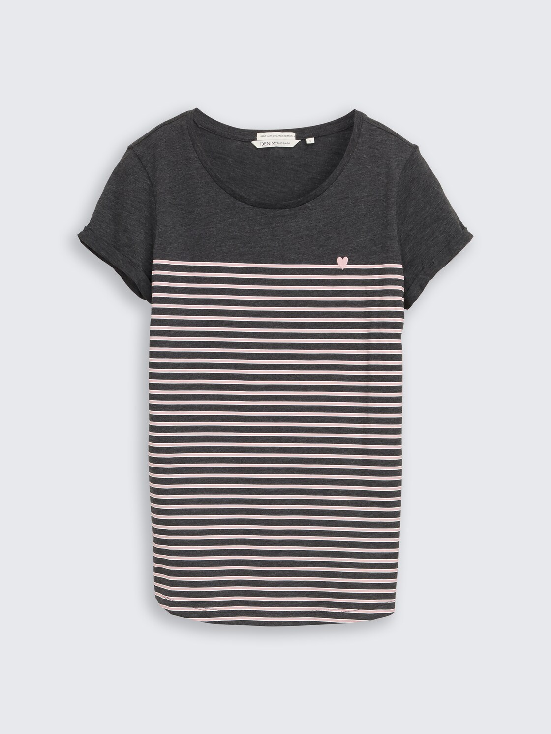Gestreiftes T-Shirt - dark grey rose stripe - Vorder-Produkt-Ansicht