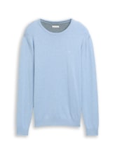 Geselecteerd, Eenvoudige gebreide trui door Tom Tailor, blauw