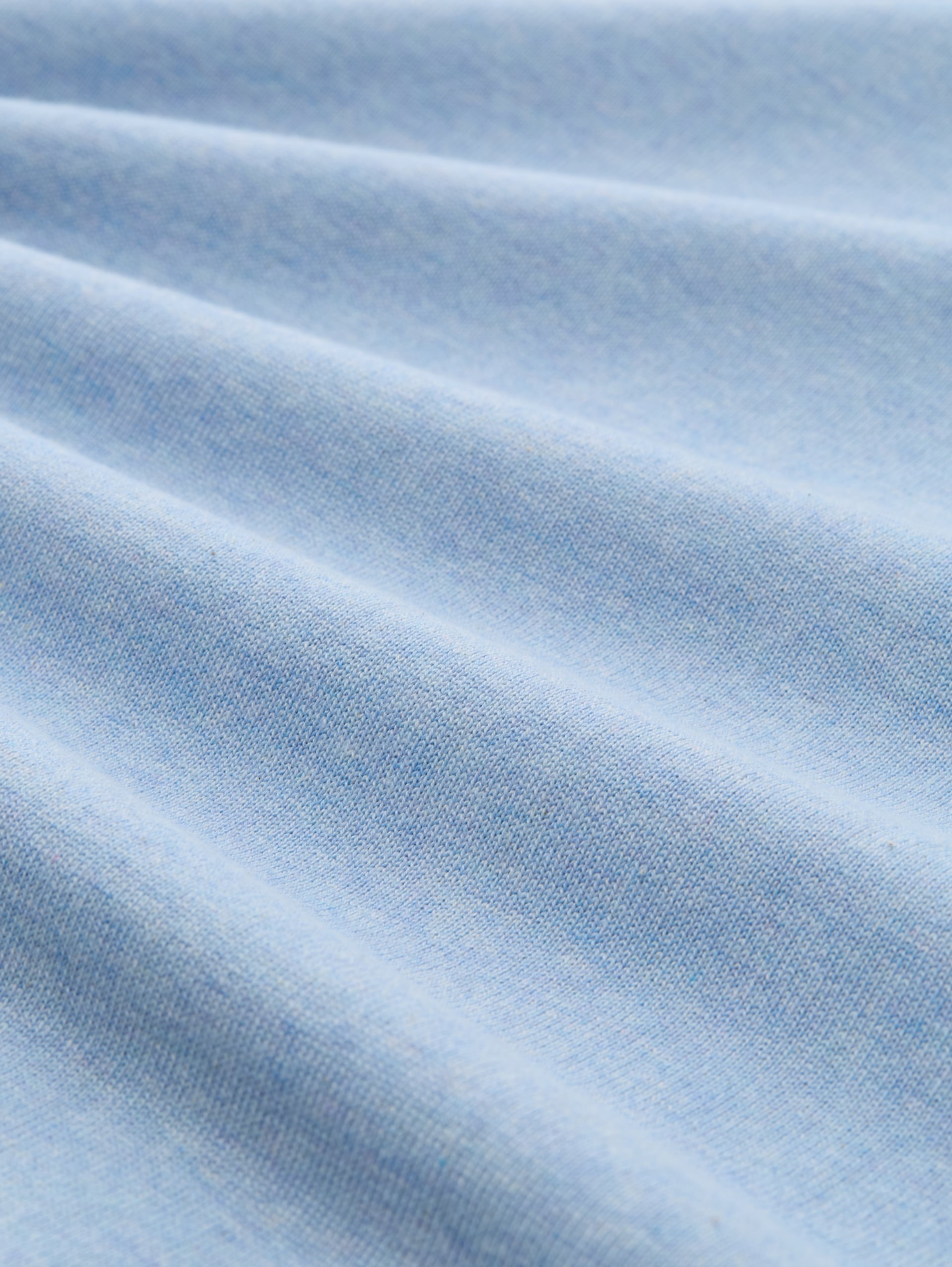 Eenvoudige gebreide trui - Daylight Blue Melange - Materiaalweergave