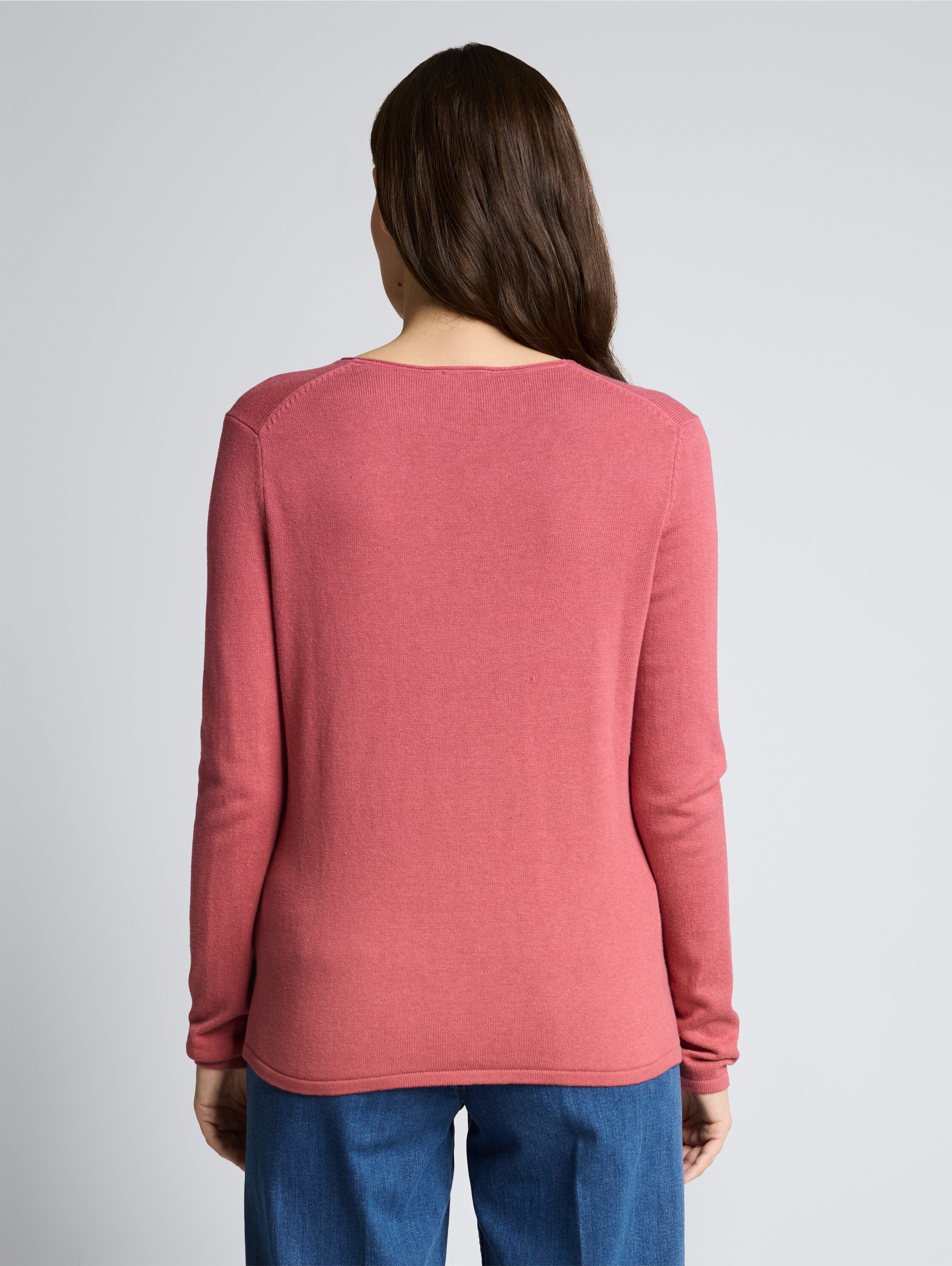 Pullover mit V-Ausschnitt - cozy pink