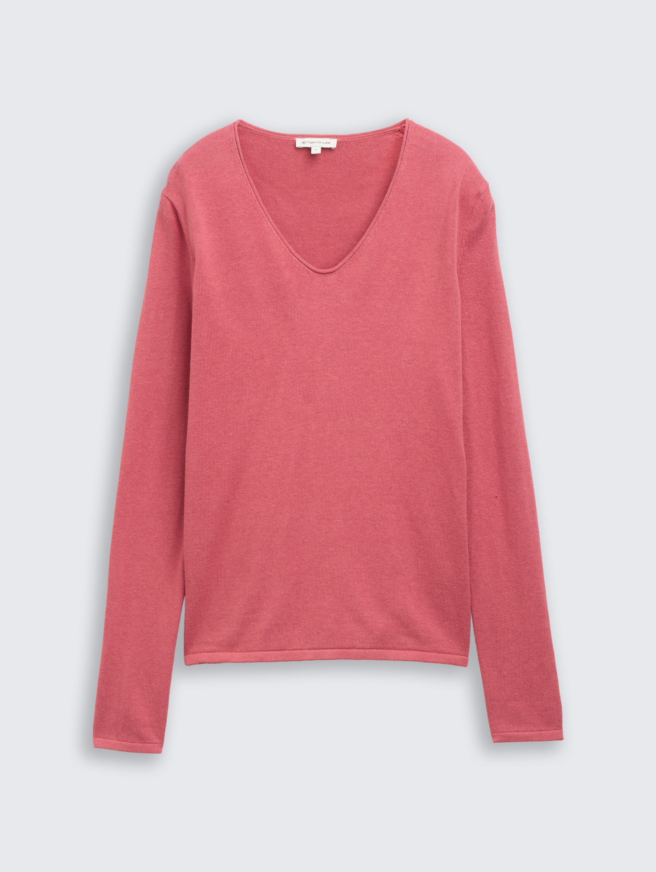 Pullover mit V-Ausschnitt - cozy pink
