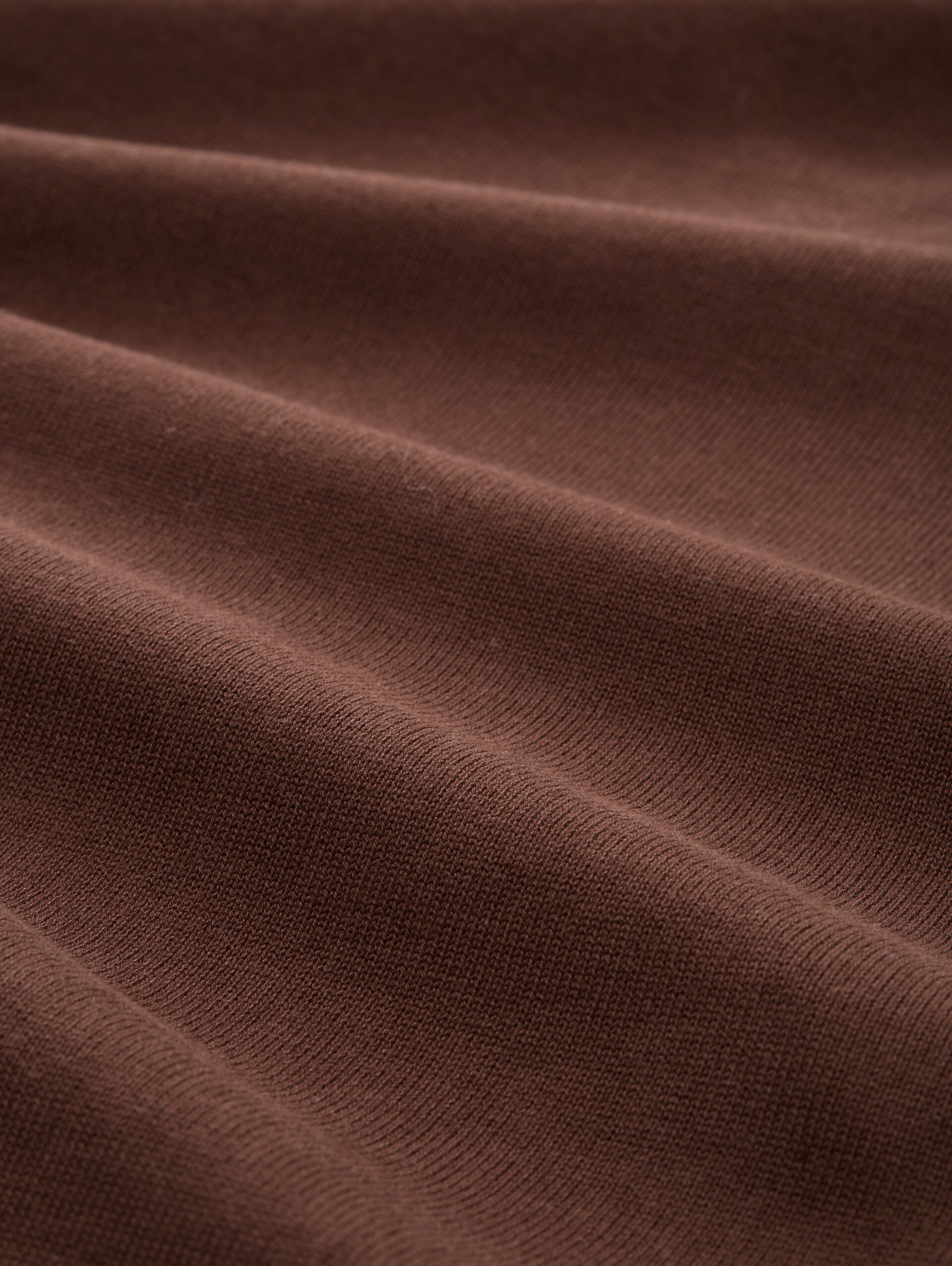 Strickpullover mit V-Ausschnitt - dark pecan brown - Material-Ansicht