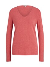 Ausgewählt, Strickpullover mit V-Ausschnitt von Tom Tailor, lila