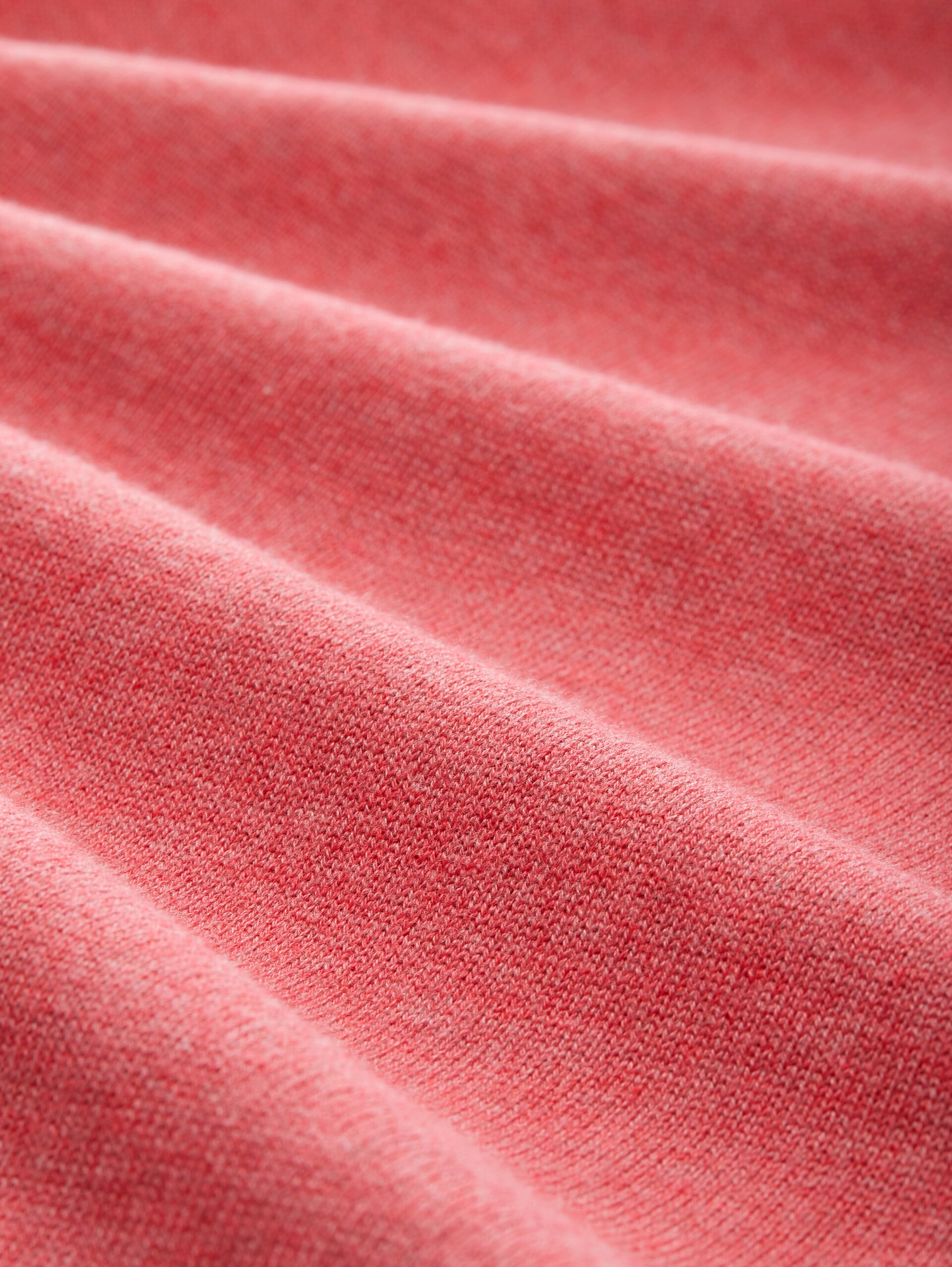 Strickpullover mit V-Ausschnitt - cozy pink melange - Material-Ansicht