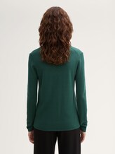 Strickpullover mit V-Ausschnitt - explorer green