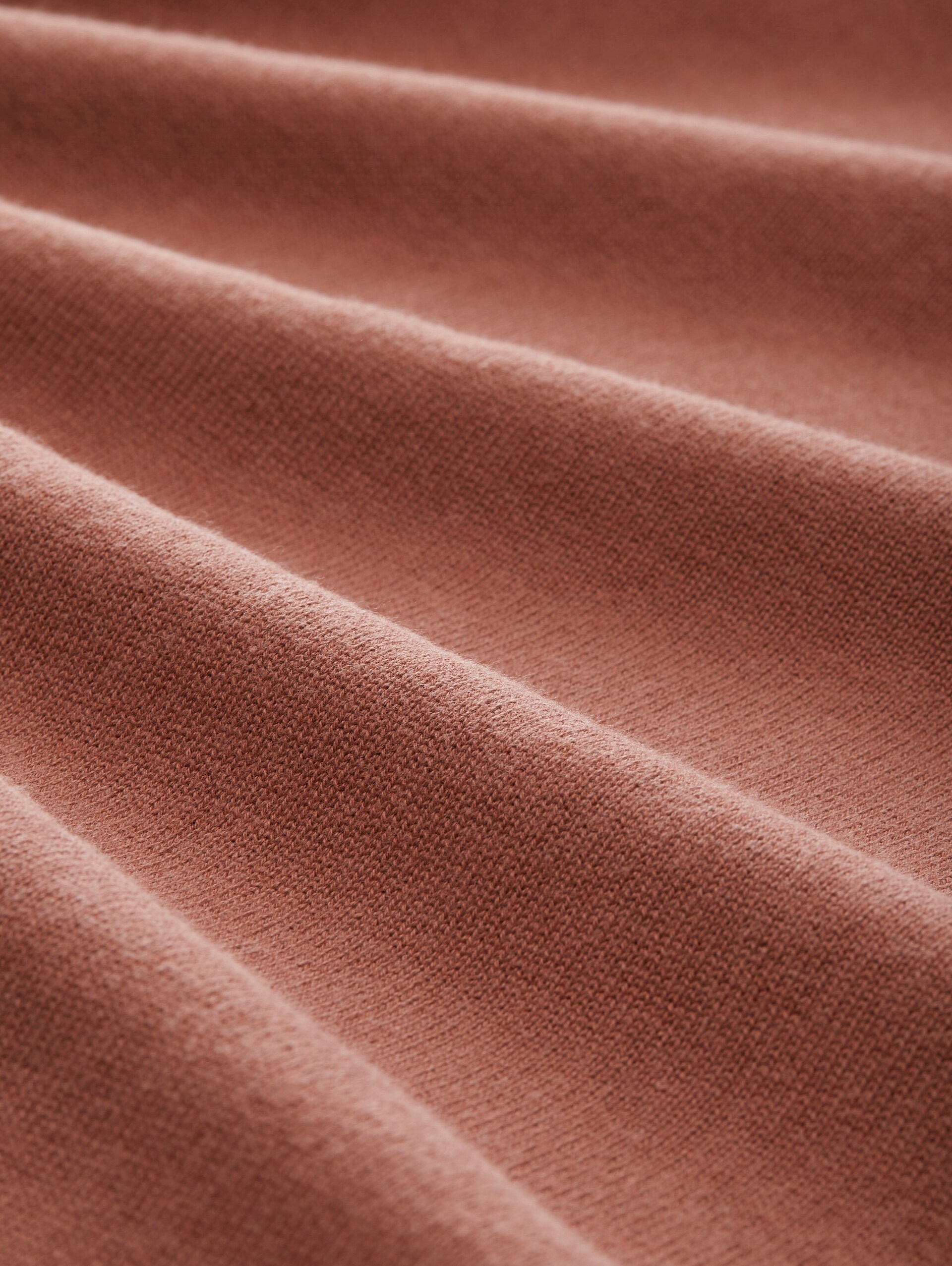 Strickpullover mit V-Ausschnitt - grounded brown - Material-Ansicht