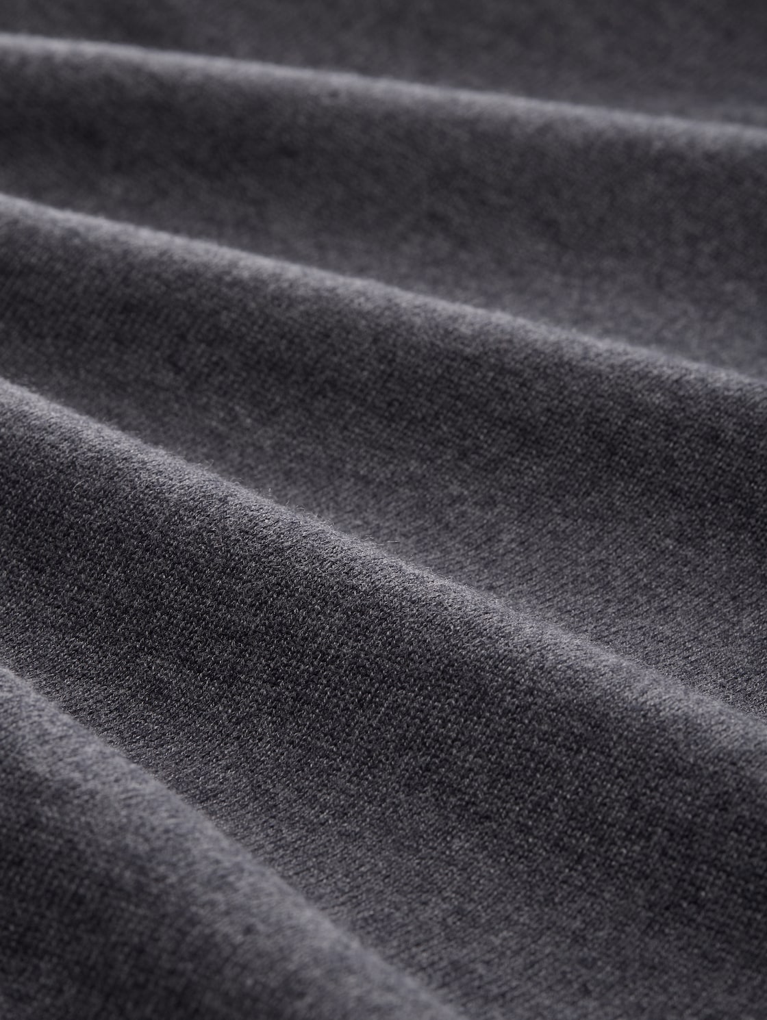 Strickpullover mit V-Ausschnitt - evident anthracite melange - Material-Ansicht