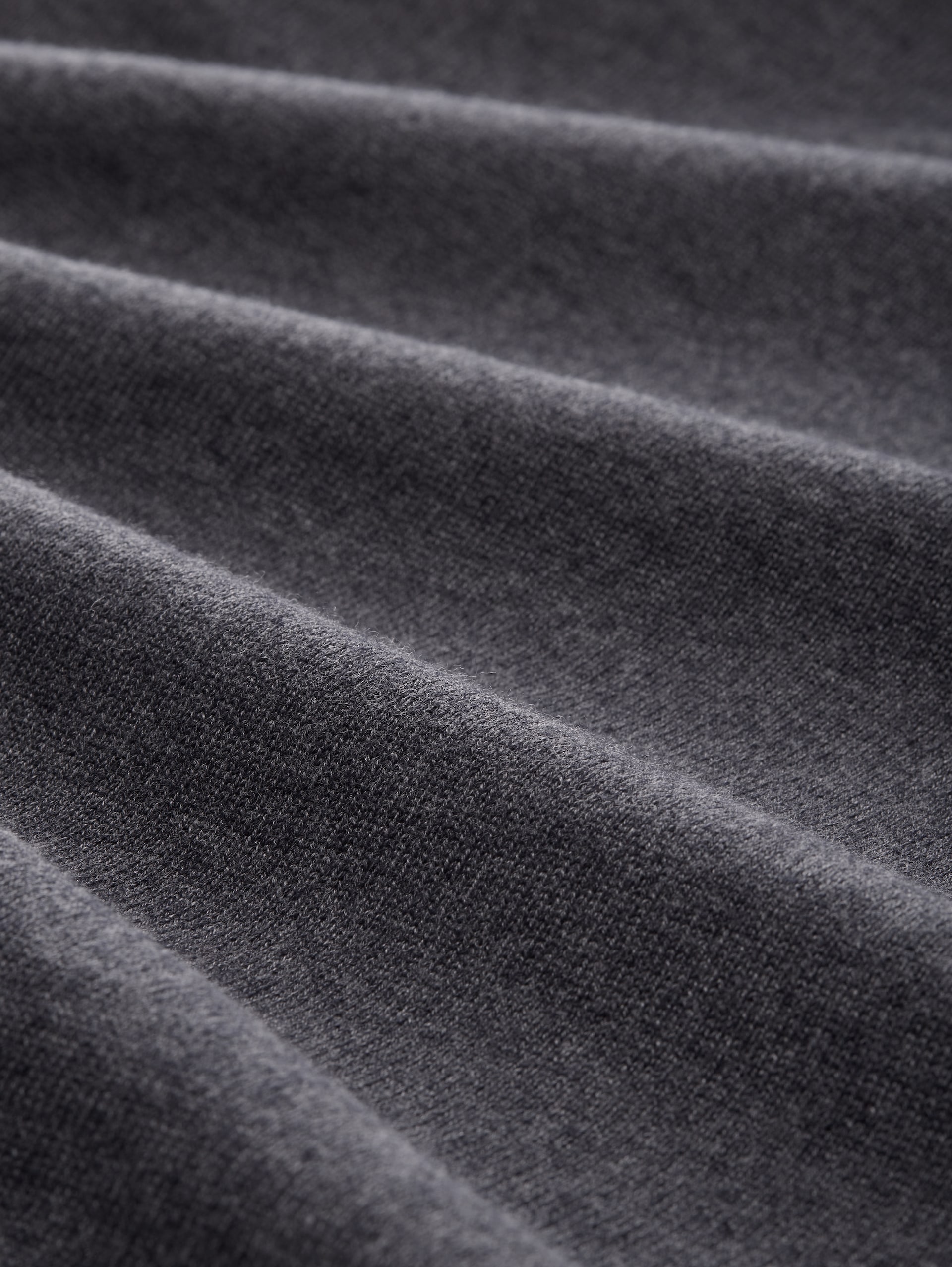 Strickpullover mit V-Ausschnitt - evident anthracite melange - Material-Ansicht