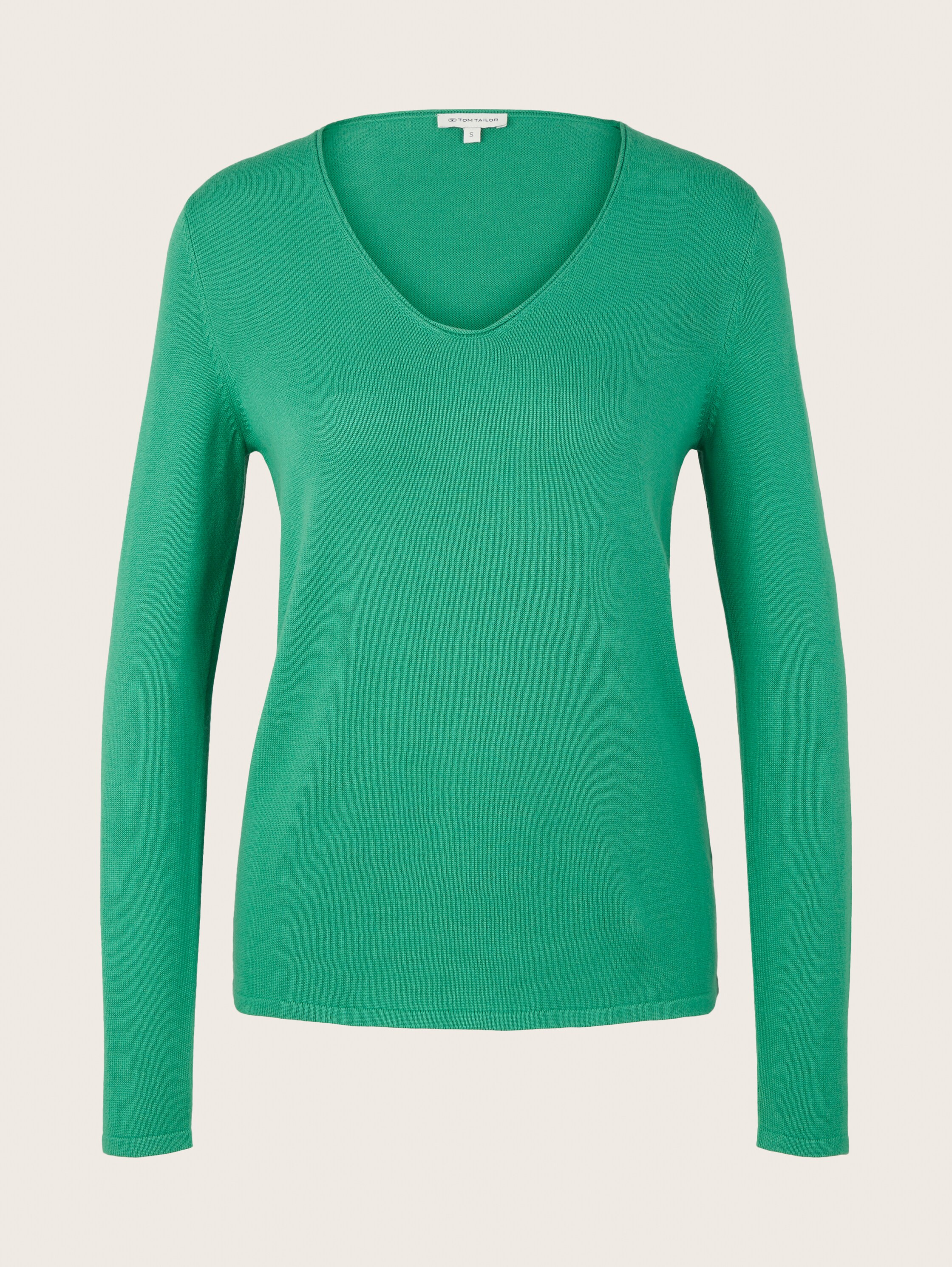 Pullover mit V-Ausschnitt - vivid leaf green