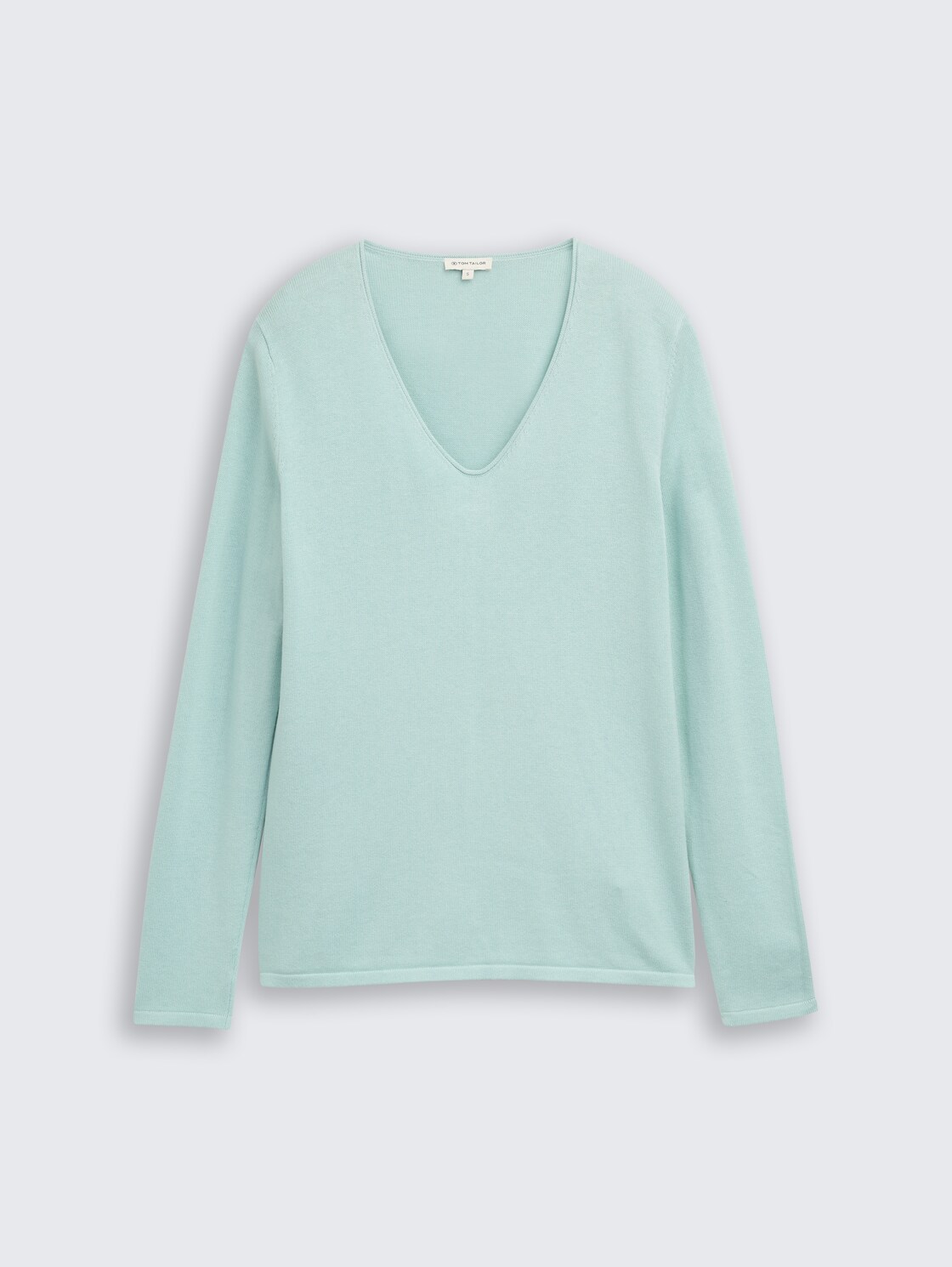 Strickpullover mit V-Ausschnitt - blue haze