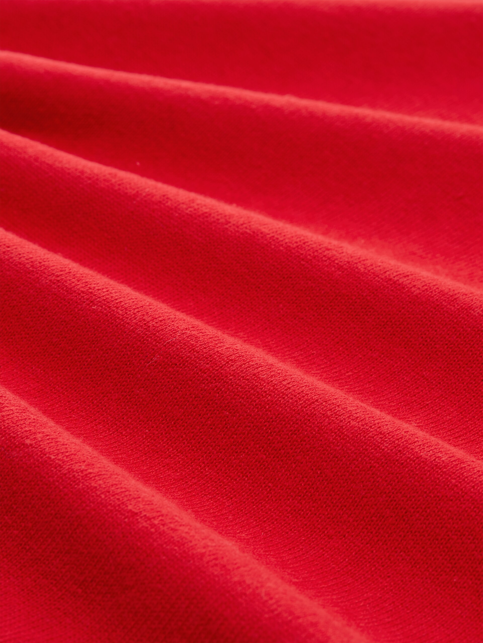 Strickpullover mit V-Ausschnitt - soft scarlet red - Material-Ansicht