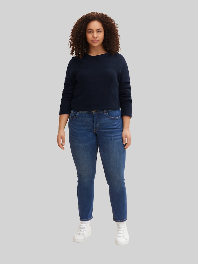 Plus Size - Jean TTPLUS SLIM par Women Plus Size, Used Mid Stone Blue Denim