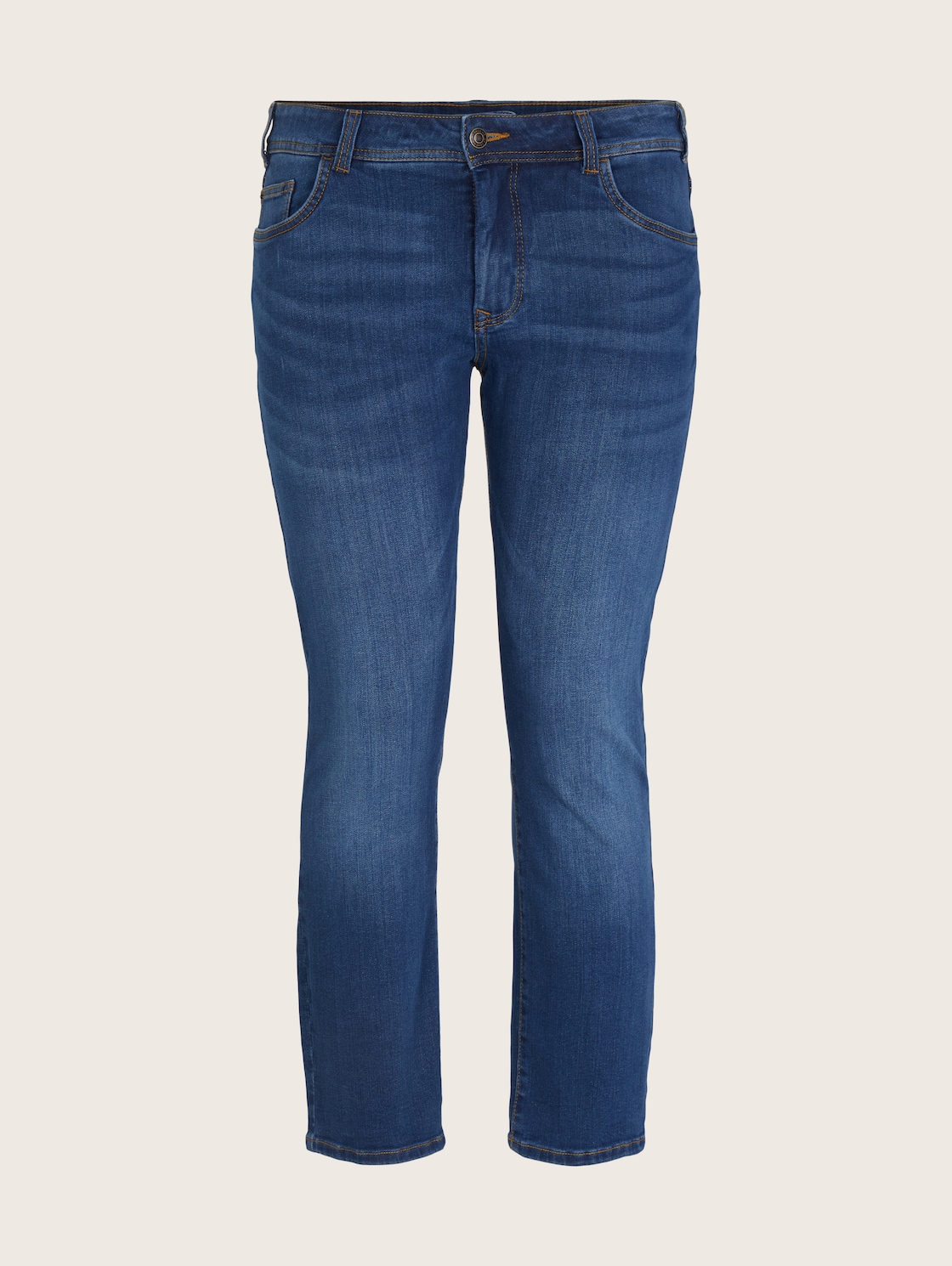 Plus Size - TTPLUS SLIM Jeans - Used Mid Stone Blue Denim - Vorder-Produkt-Ansicht