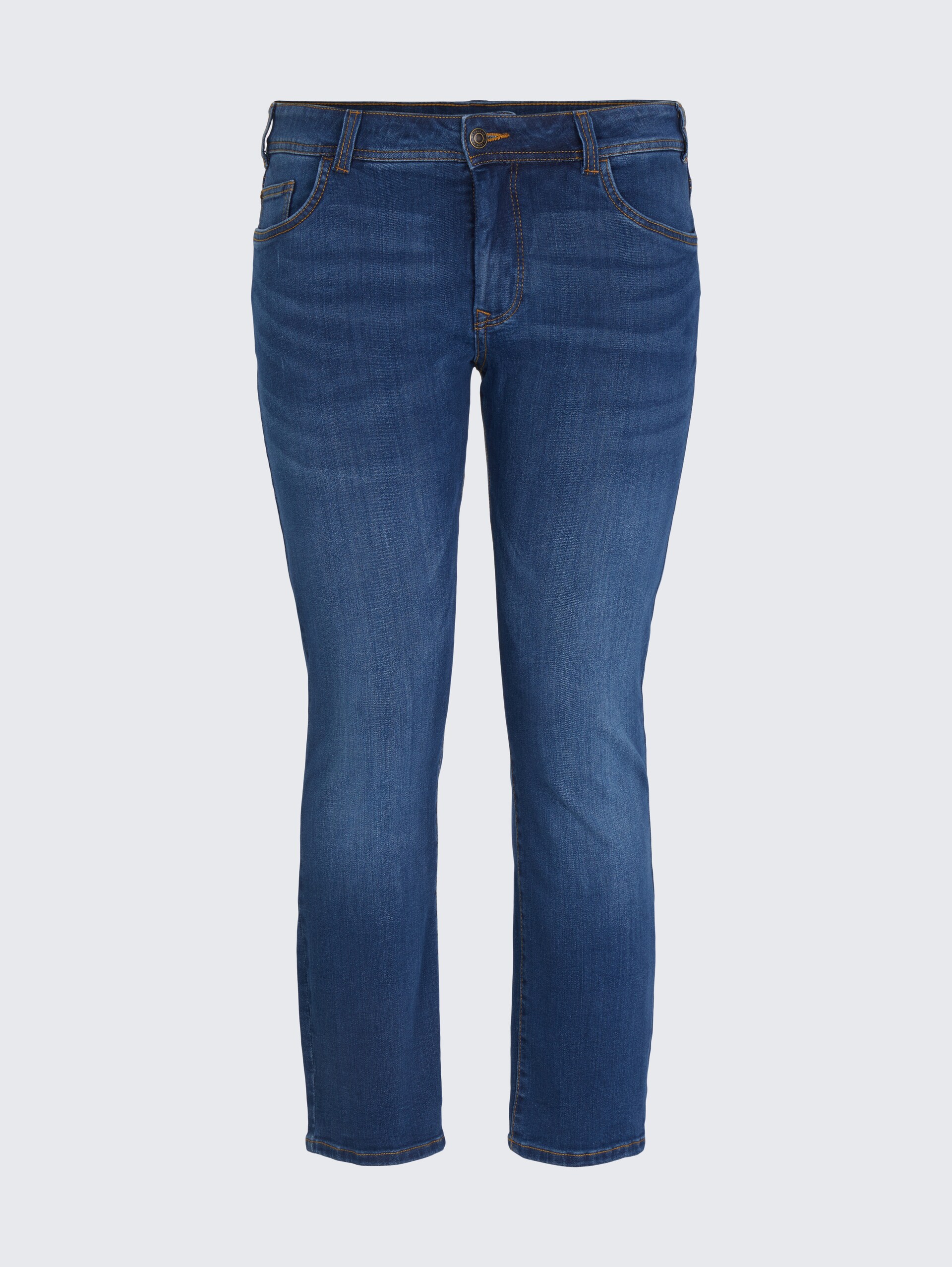 Plus Size - TTPLUS SLIM Jeans - Used Mid Stone Blue Denim - Vorder-Produkt-Ansicht