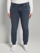 Plus Size - Jeans slim - Used Dark Stone Blue Denim - Vue de face du modèle