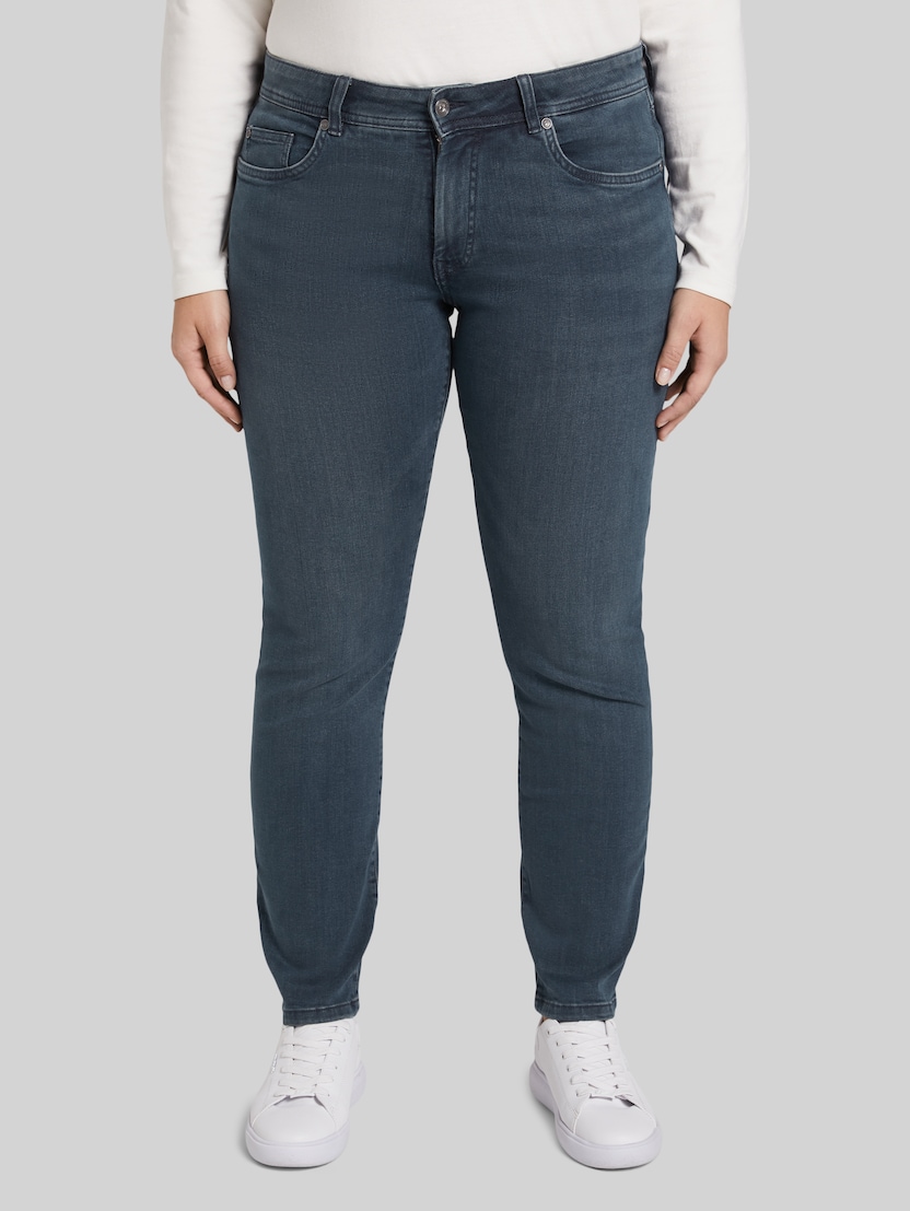 Plus Size - TTPLUS SLIM-jeans door Women Plus Size, Used Dark Stone Blue Denim
