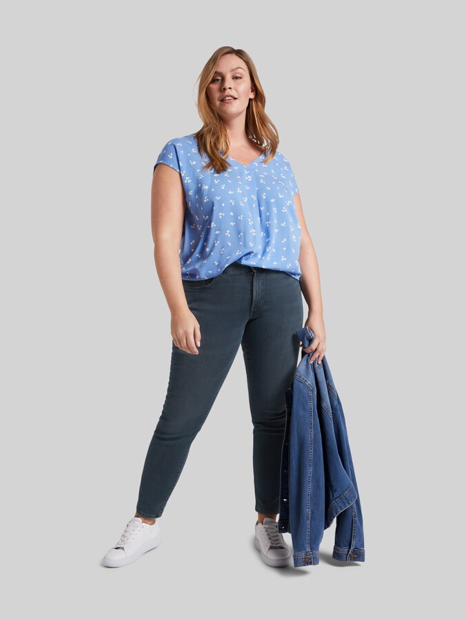 Plus Size - TTPLUS SLIM jeans door Women Plus Size, Used Dark Stone Blue Denim