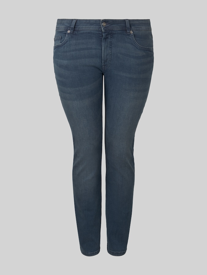 Plus Size - TTPLUS SLIM Jeans von Women Plus Size, Used Dark Stone Blue Denim