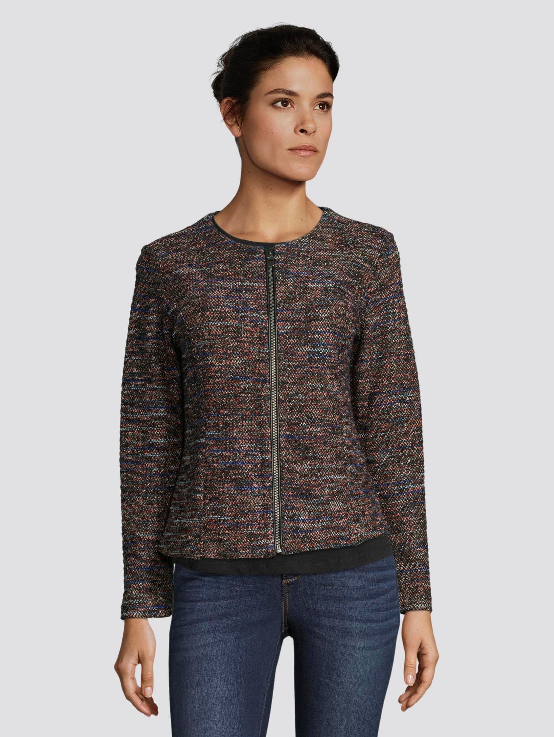 Moderner Boucle-Blazer - black mutlicolor boucle