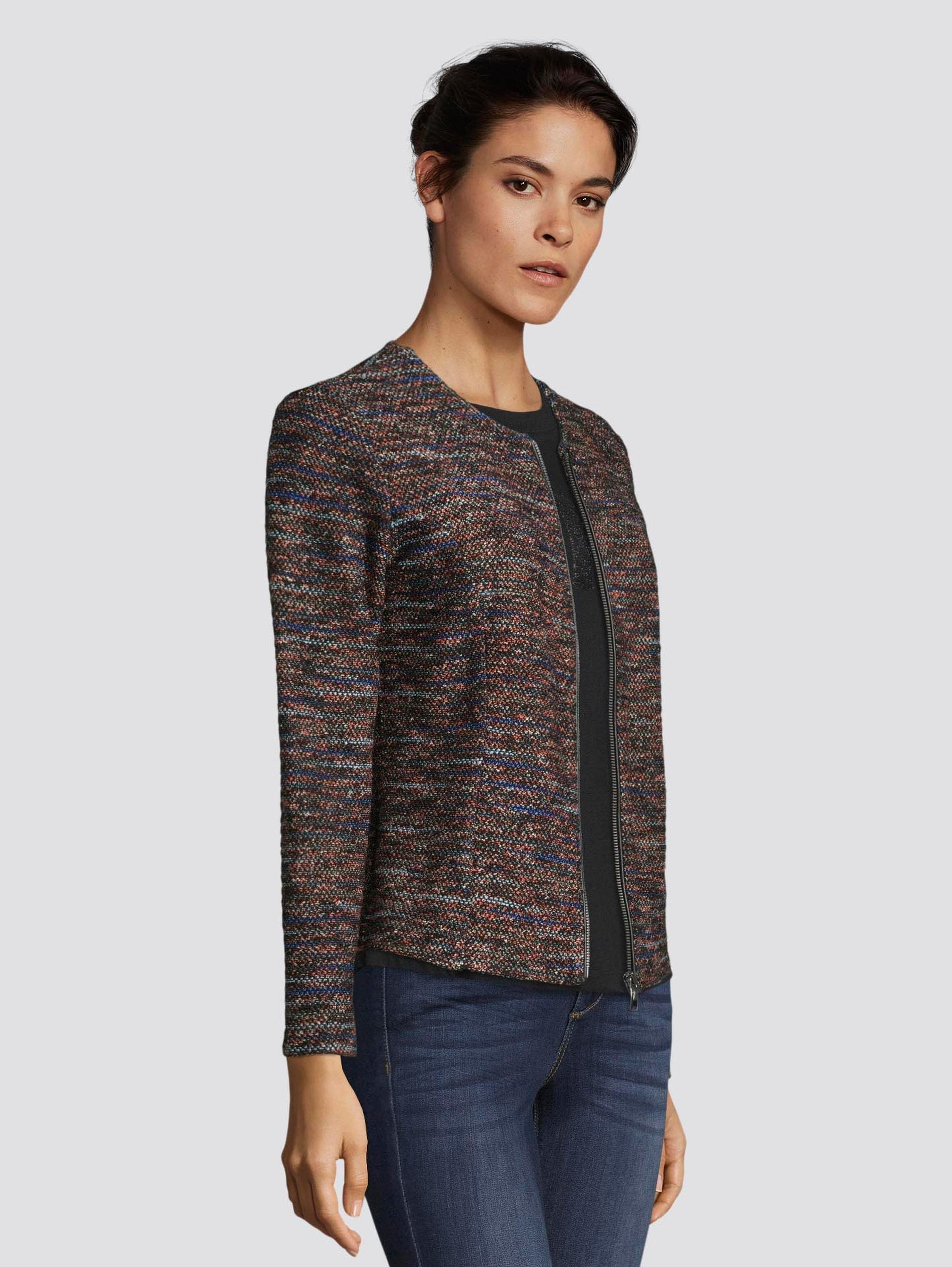 Moderner Boucle-Blazer - black mutlicolor boucle