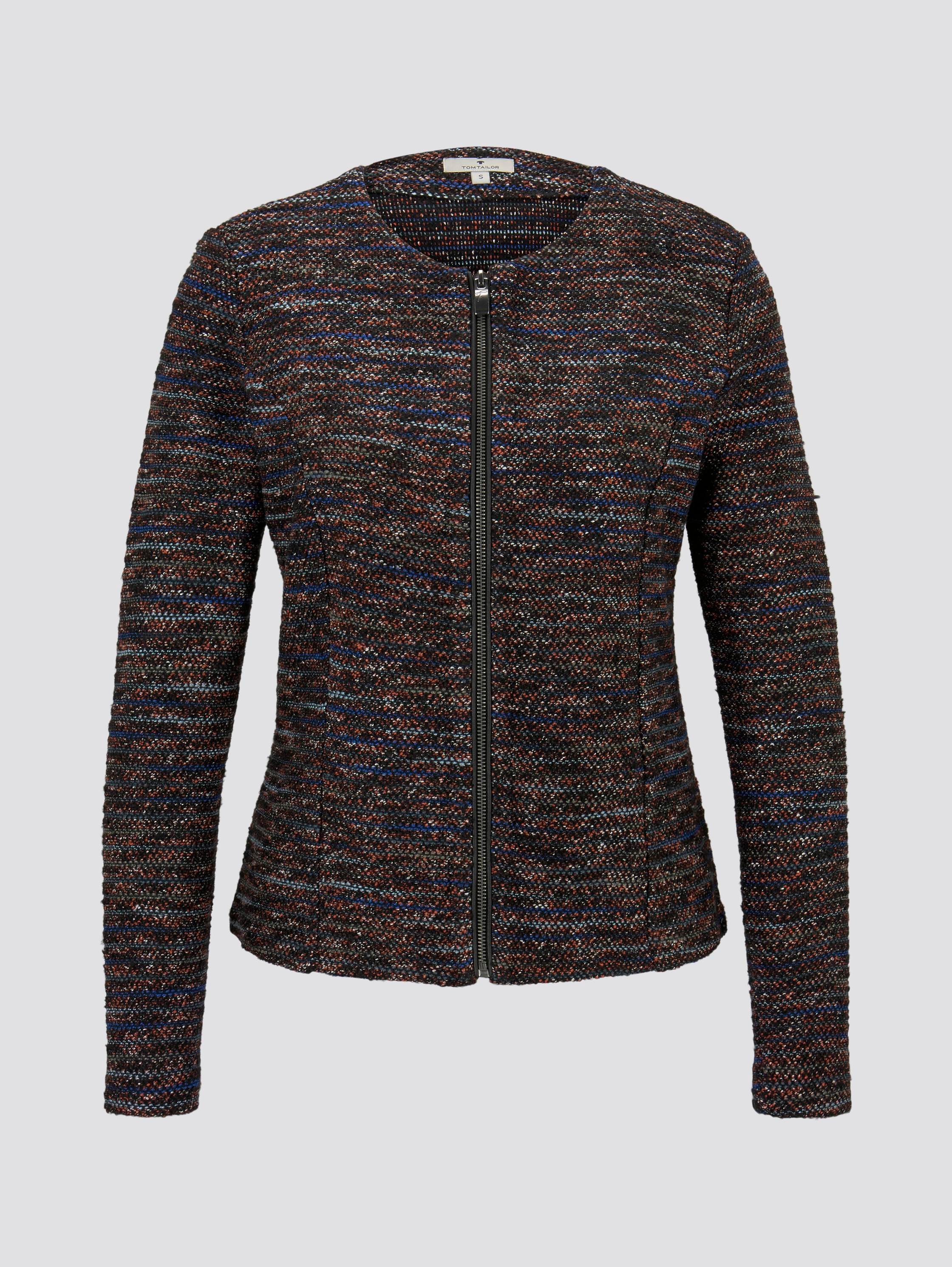 Moderner Boucle-Blazer - black mutlicolor boucle