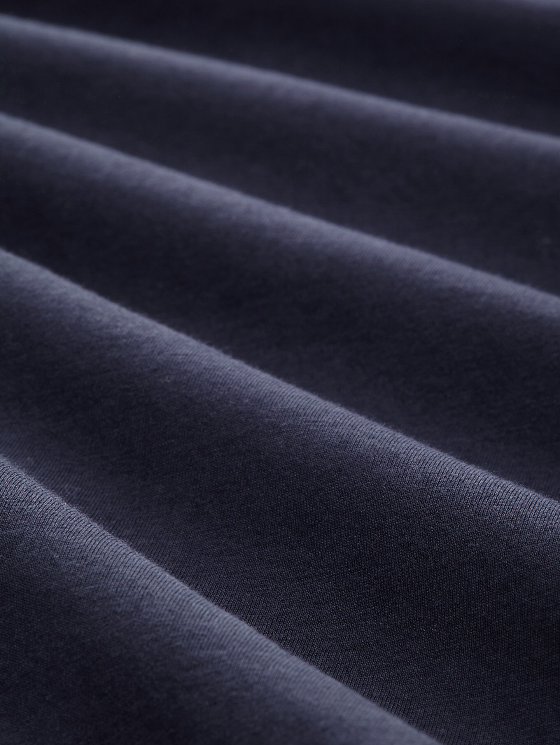 T-shirt met logo print - Knitted Navy - Materiaalweergave