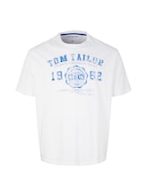 Niet geselecteerd, T-shirt met logo print door Tom Tailor, wit