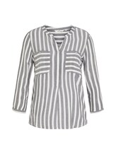 Ausgewählt, Gestreifte Bluse mit Taschen von Tom Tailor, blau