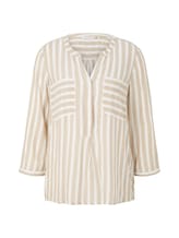 Geselecteerd, Blouse met streeppatroon door Tom Tailor, bruin