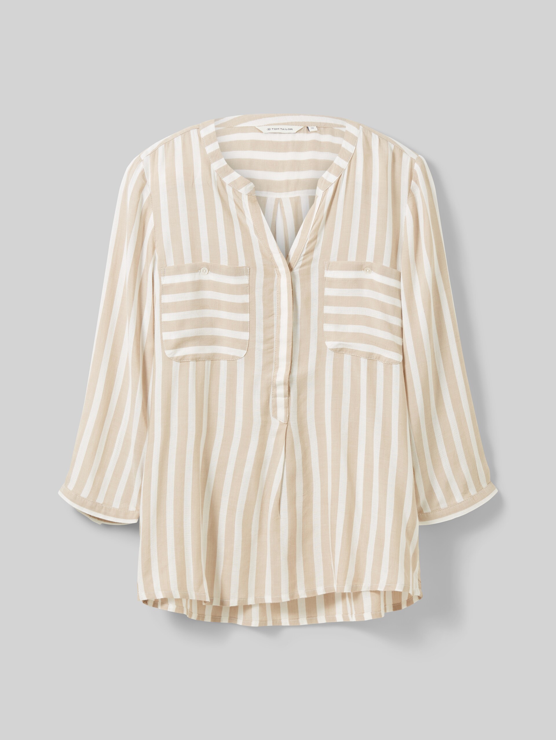 Blouse met streeppatroon - beige offwhite vertical stripe