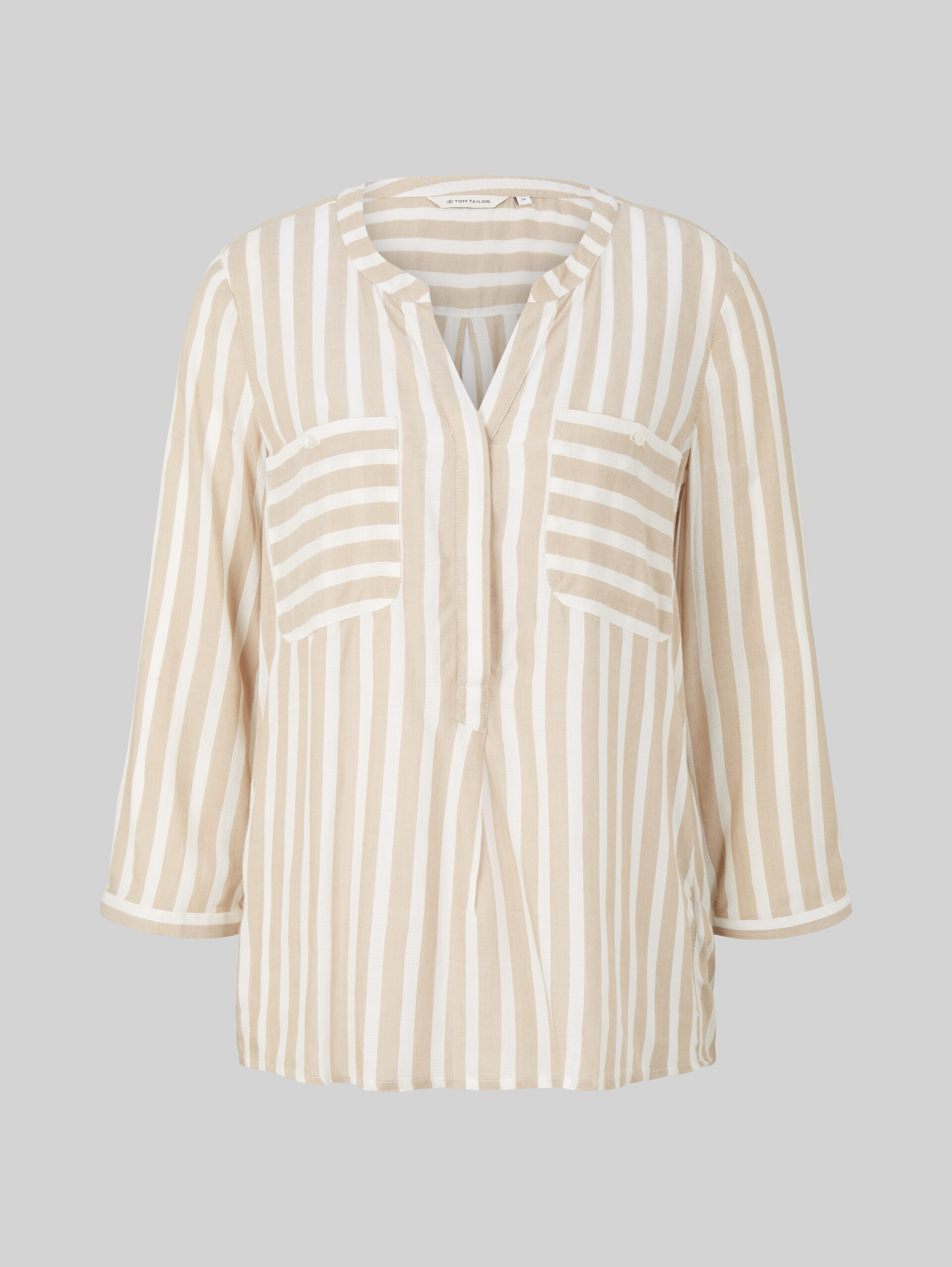 Blouse met streeppatroon - beige offwhite vertical stripe - Product vooraanzicht