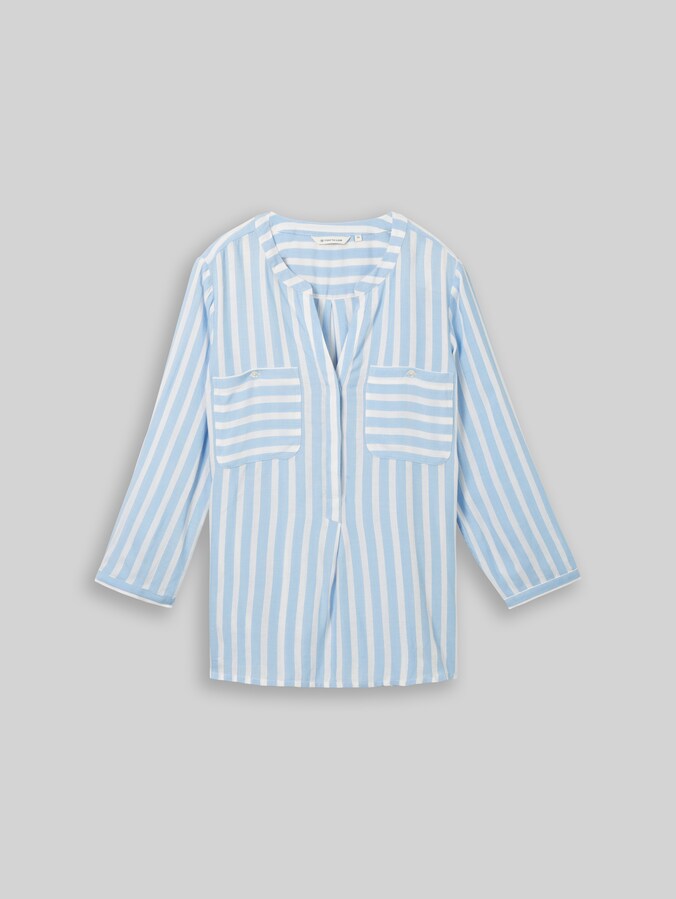 Bluse mit Streifenmuster von Women, offwhite blue vertical stripe