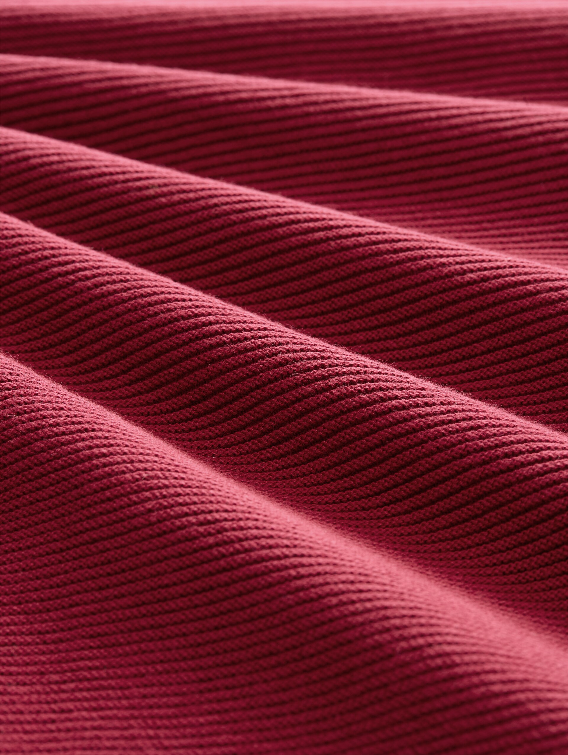 Strickpullover aus Baumwolle - Rumba Red - Material-Ansicht