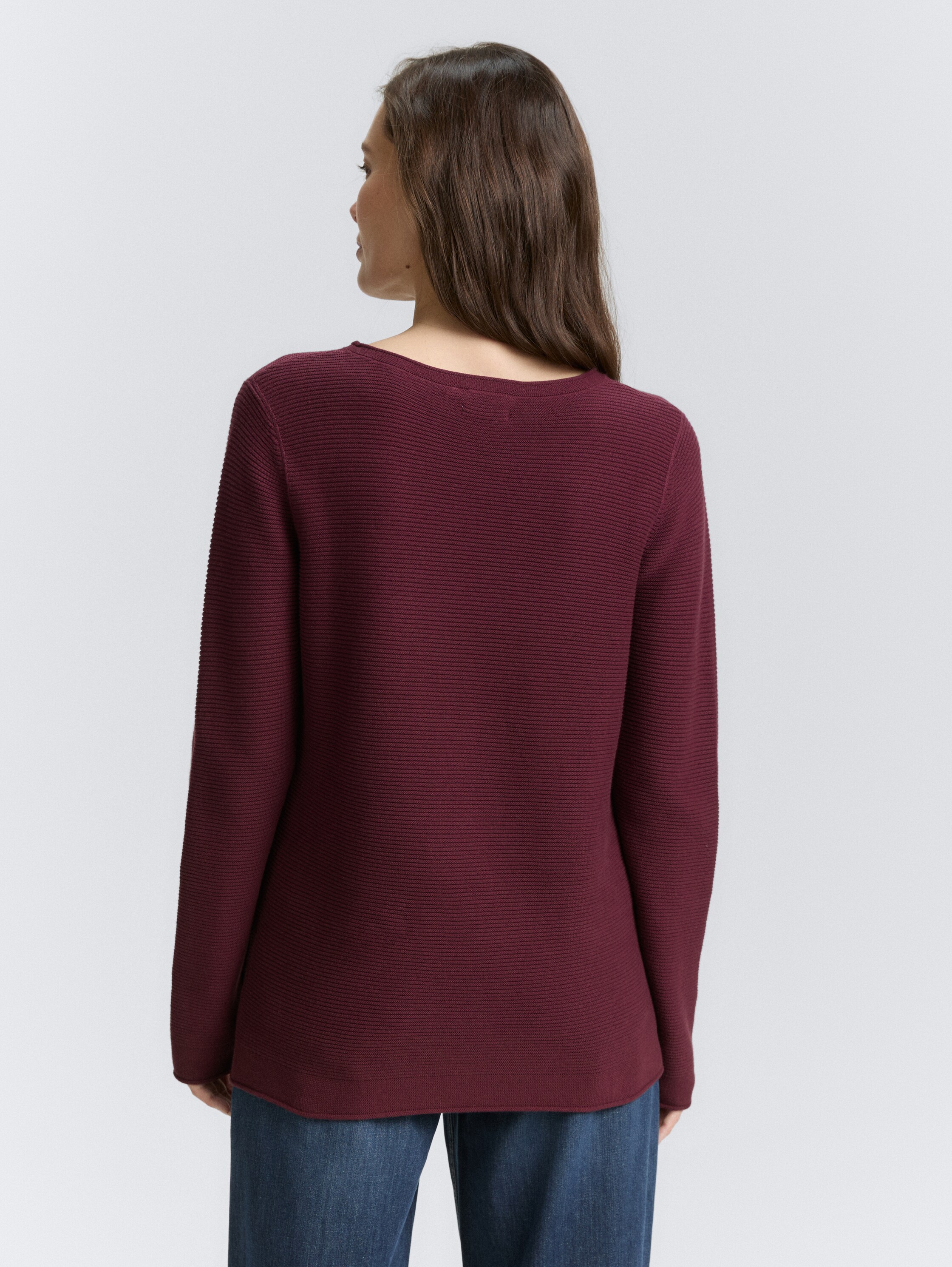 Pull en coton - bordeaux red