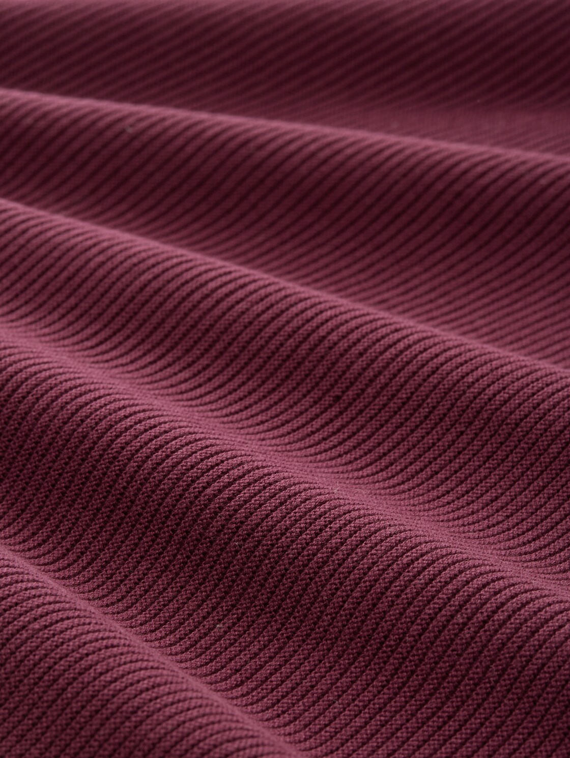 Strickpullover aus Baumwolle - bordeaux red - Material-Ansicht