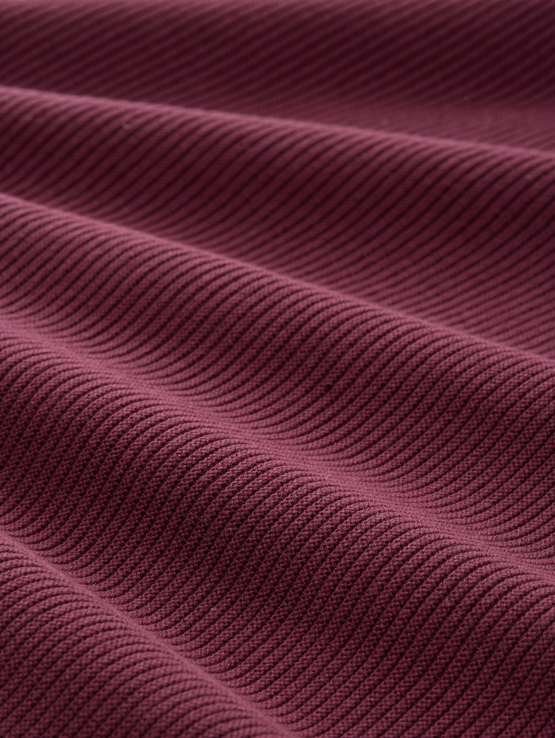 Strickpullover aus Baumwolle - bordeaux red - Material-Ansicht