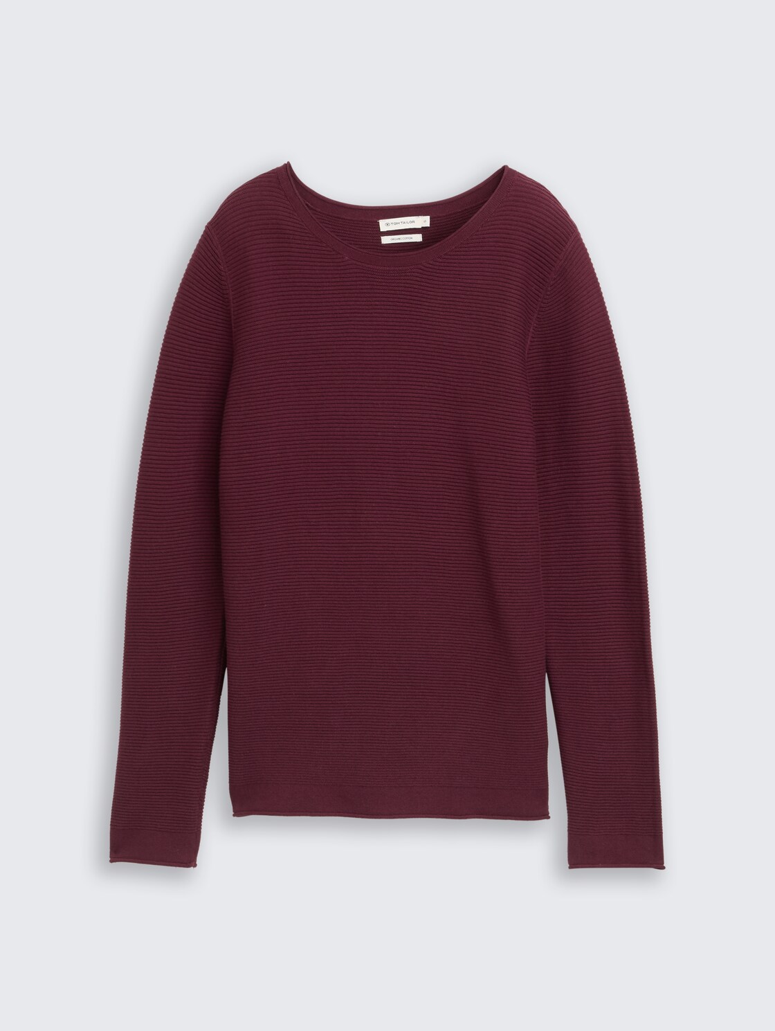 Strickpullover aus Baumwolle - bordeaux red