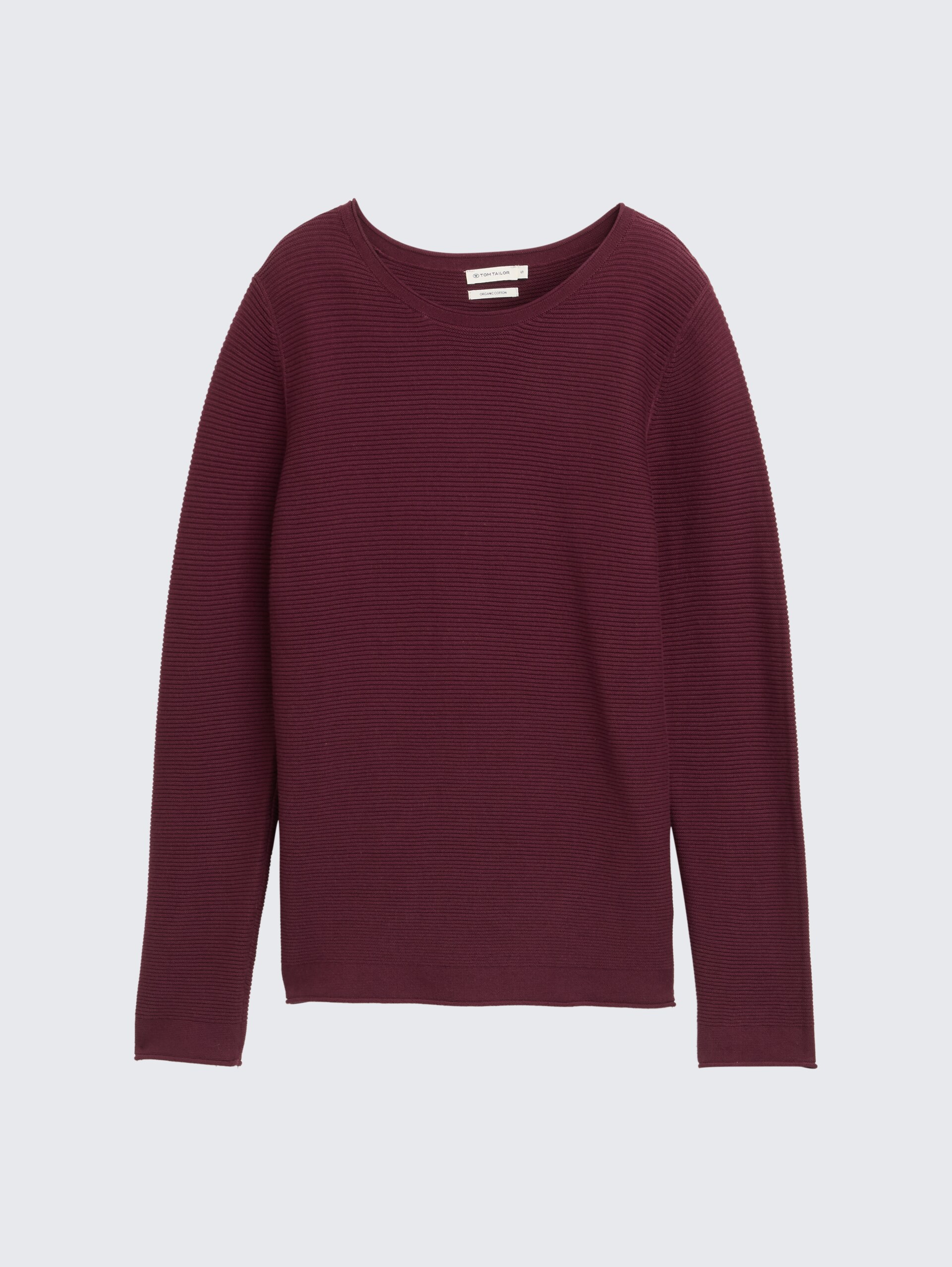 Strickpullover aus Baumwolle - bordeaux red