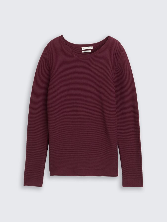 Strickpullover aus Baumwolle von Women, bordeaux red