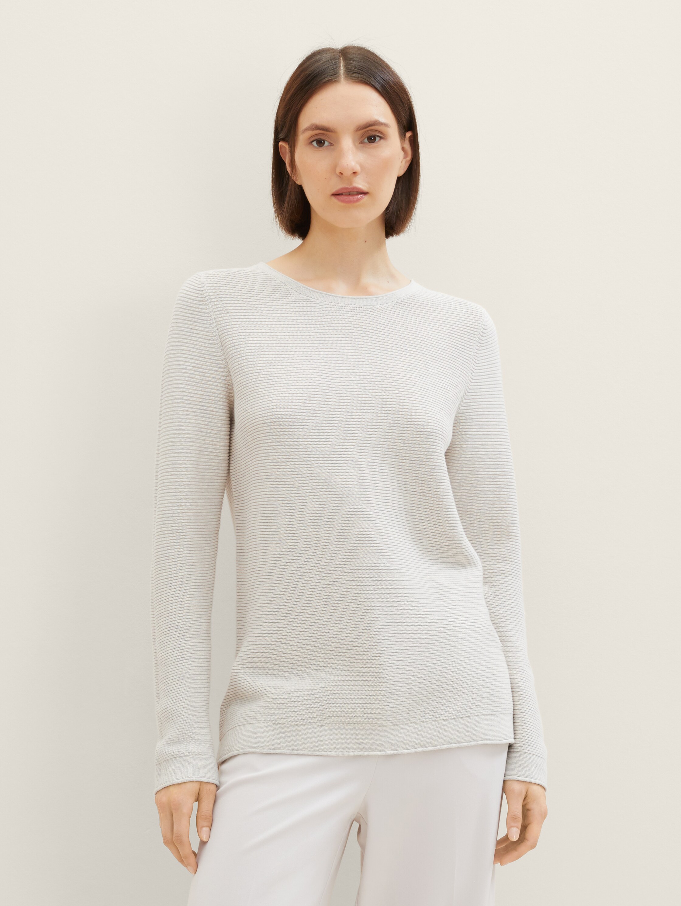 Strickpullover mit Rundhalsausschnitt - 3