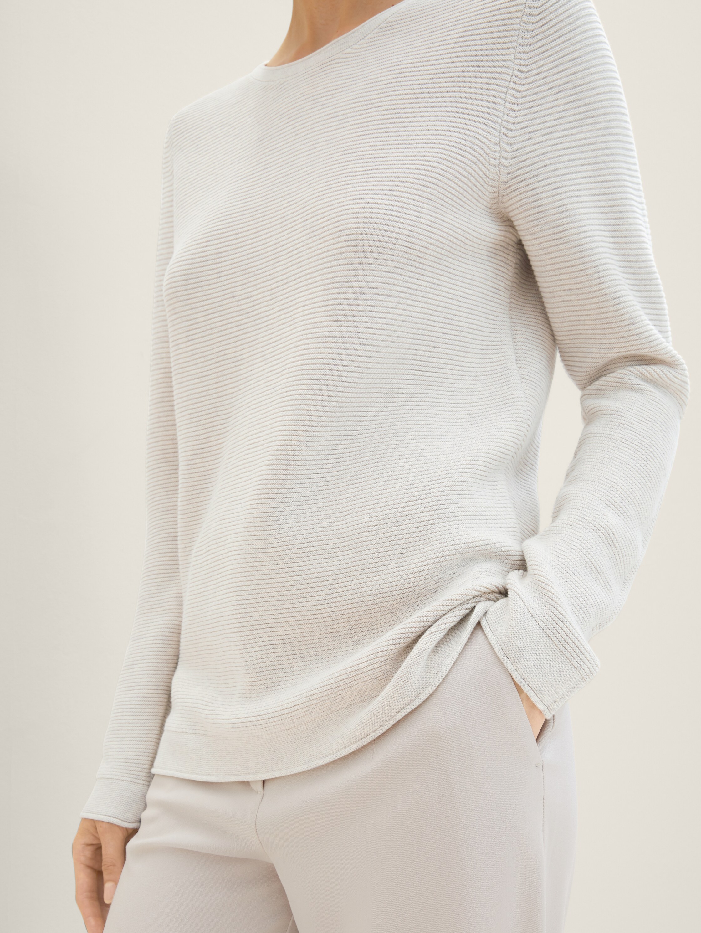 Strickpullover mit Rundhalsausschnitt - 2