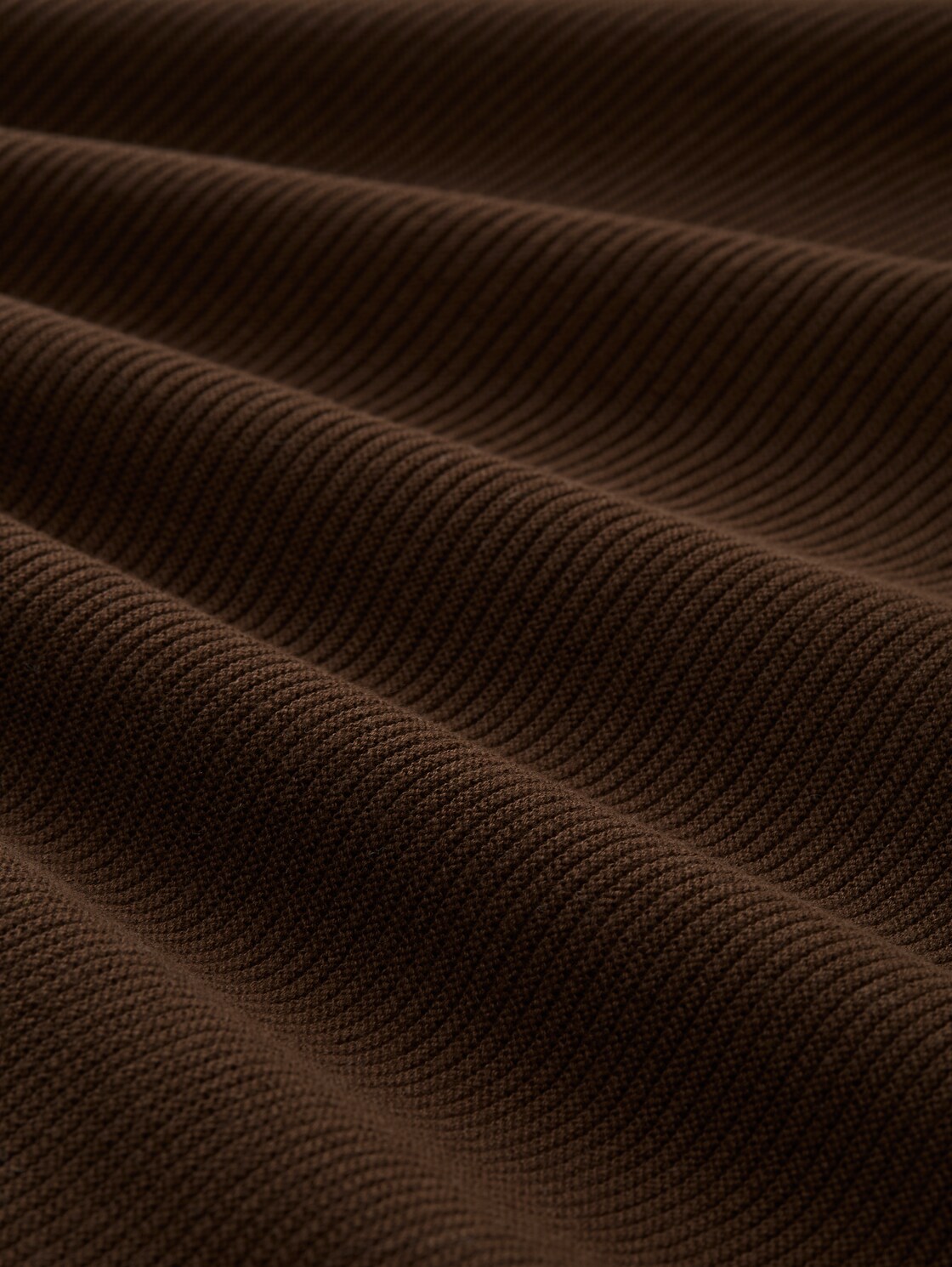 Strickpullover aus Baumwolle - dark pecan brown - Material-Ansicht