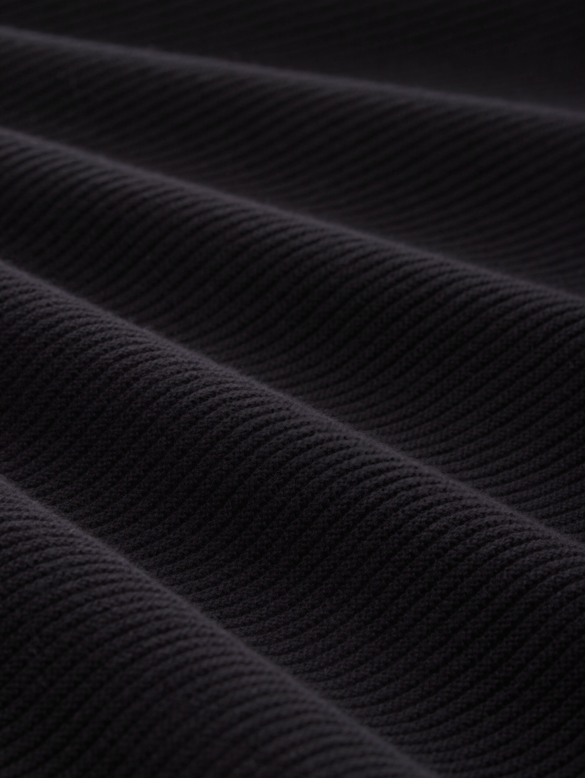 Strickpullover aus Baumwolle - Black - Material-Ansicht