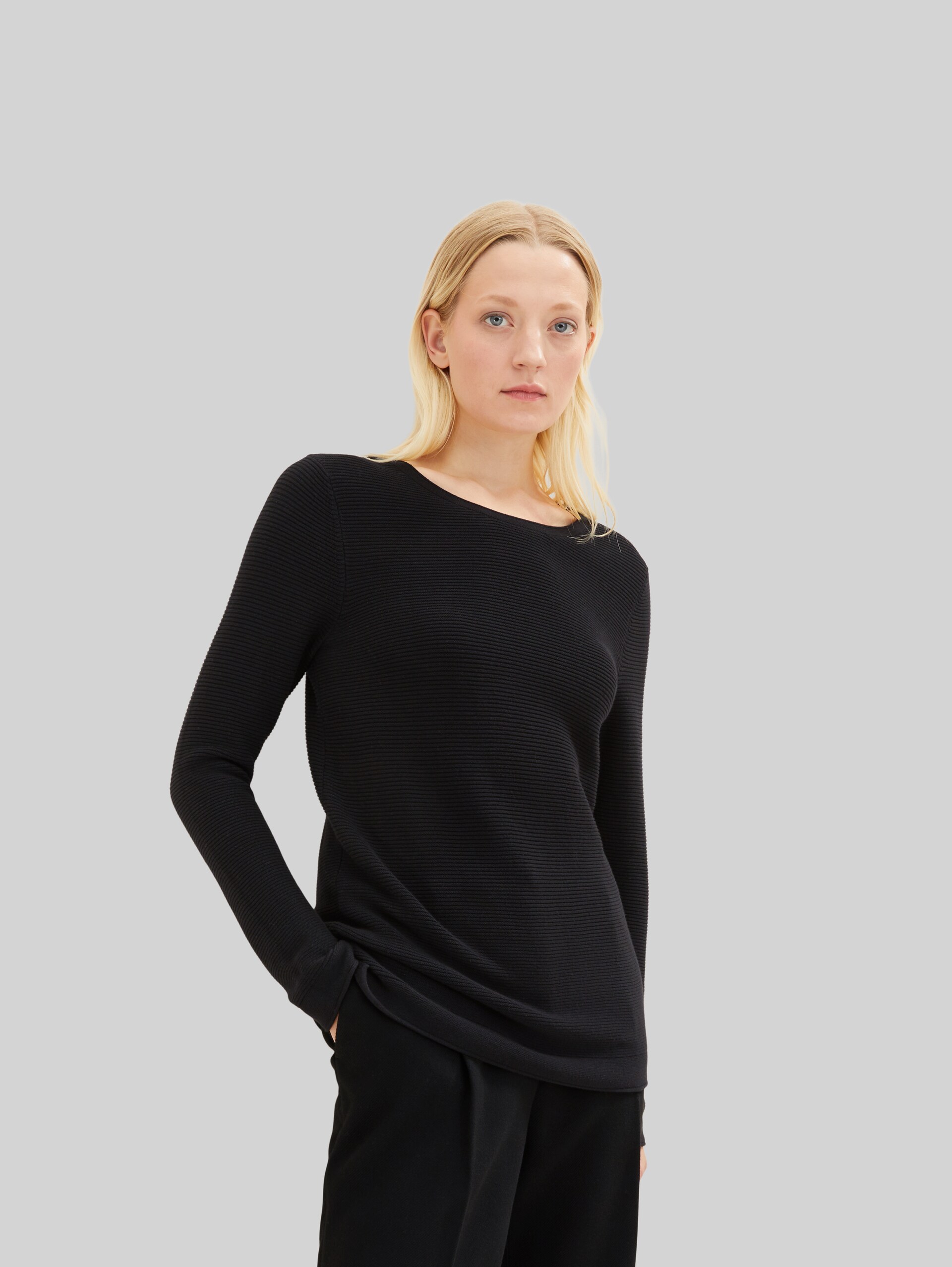 Strickpullover aus Baumwolle - Black