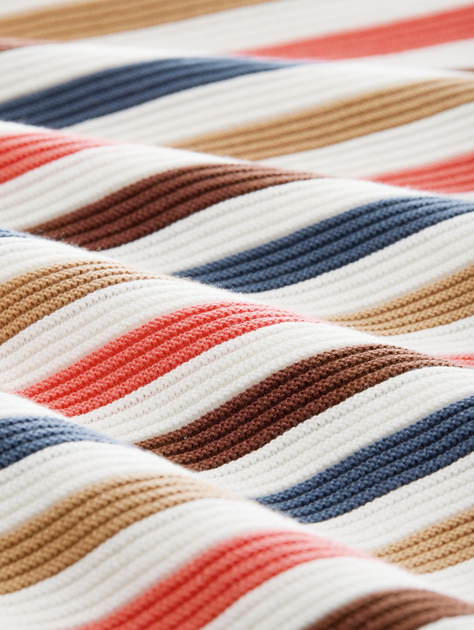 Gebreide trui van katoen - pink multicolor stripe - Materiaalweergave